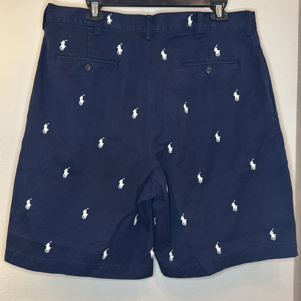 Polo by Ralph Lauren Tyler Navy Logo Shorts - size 35 waist - Picture 7 of 11
